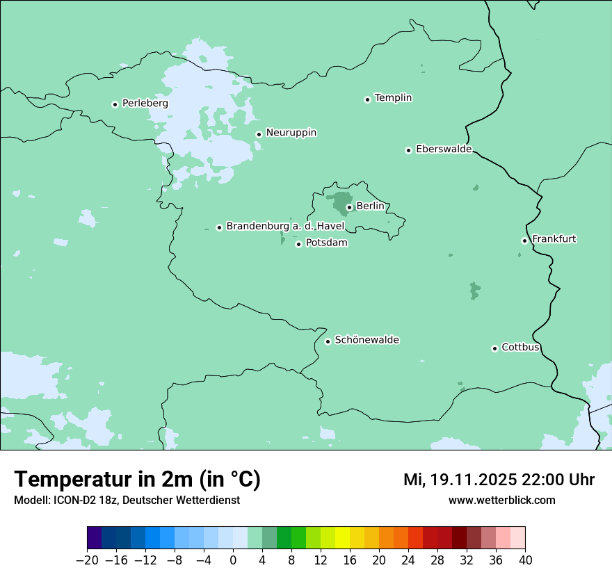 Modellkarten Temperatur