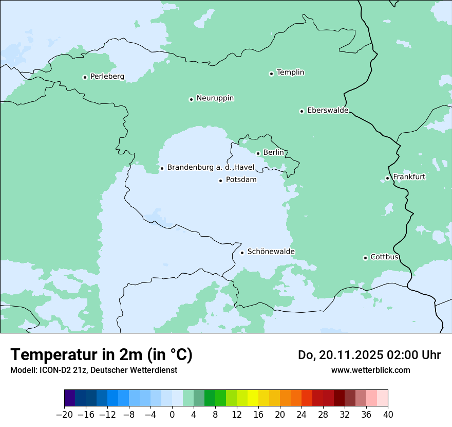 Modellkarten Temperatur