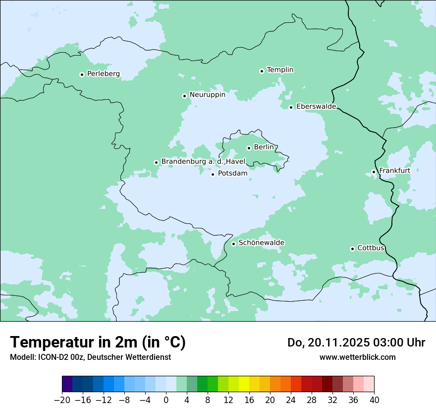 Modellkarten Temperatur