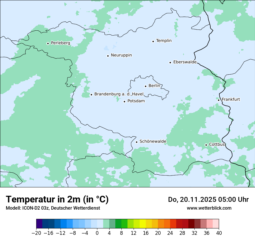 Modellkarten Temperatur