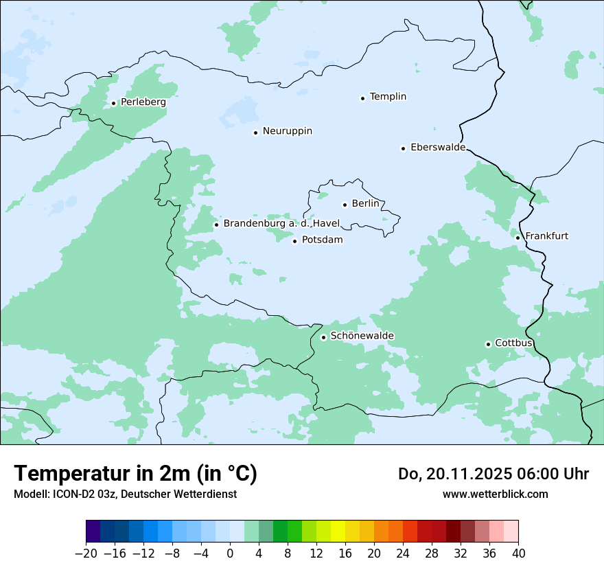 Modellkarten Temperatur