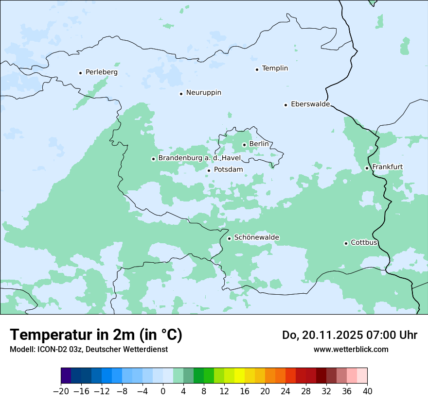 Modellkarten Temperatur