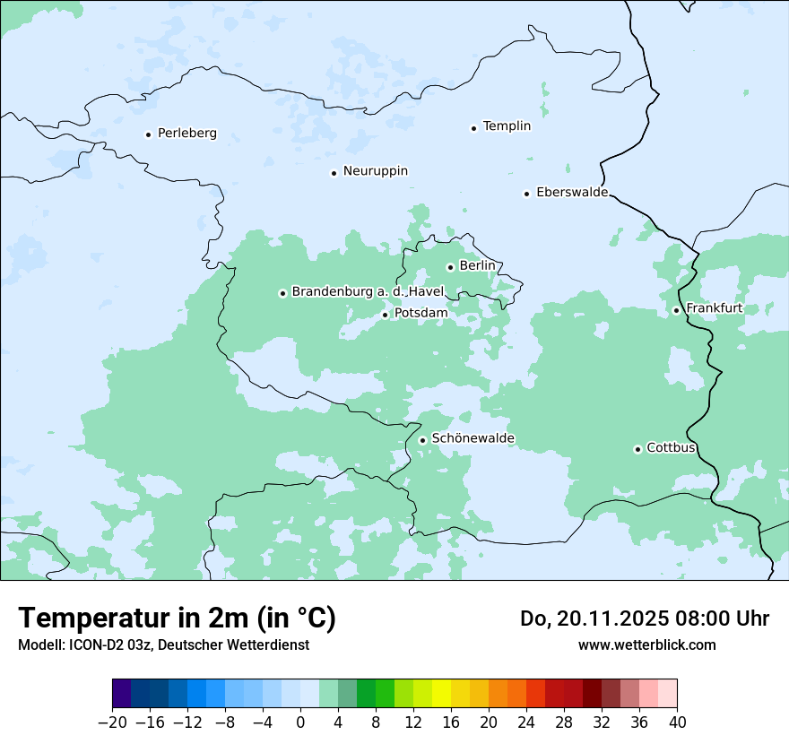 Modellkarten Temperatur