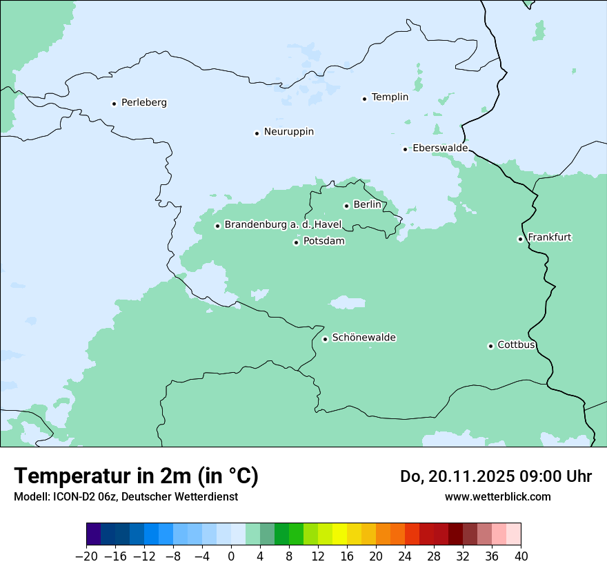 Modellkarten Temperatur