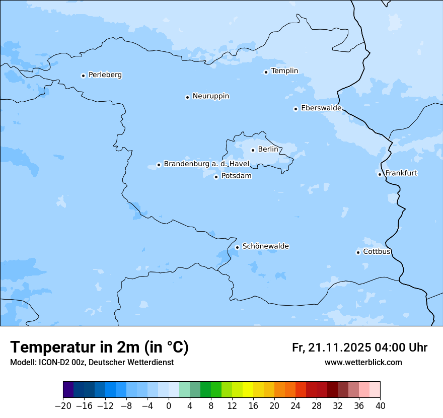 Modellkarten Temperatur