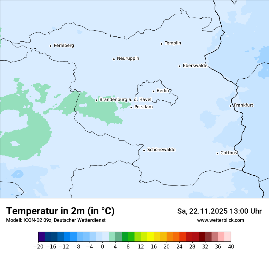 Modellkarten Temperatur