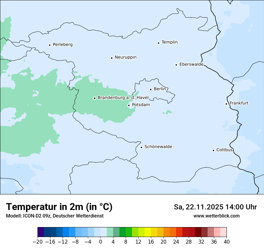Modellkarten Temperatur