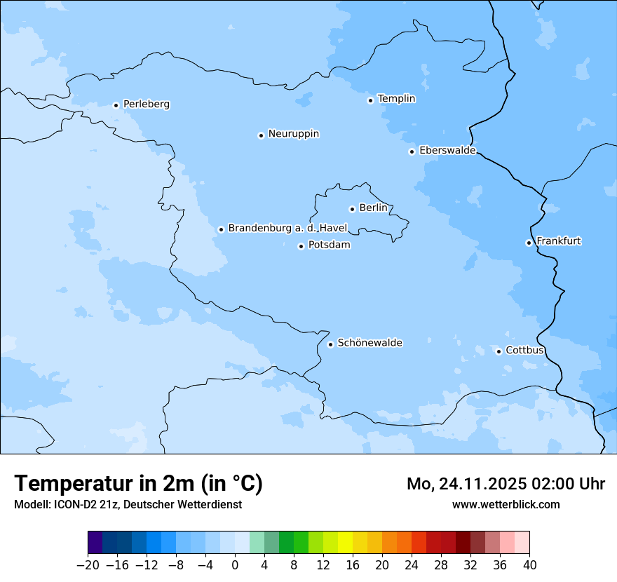 Modellkarten Temperatur