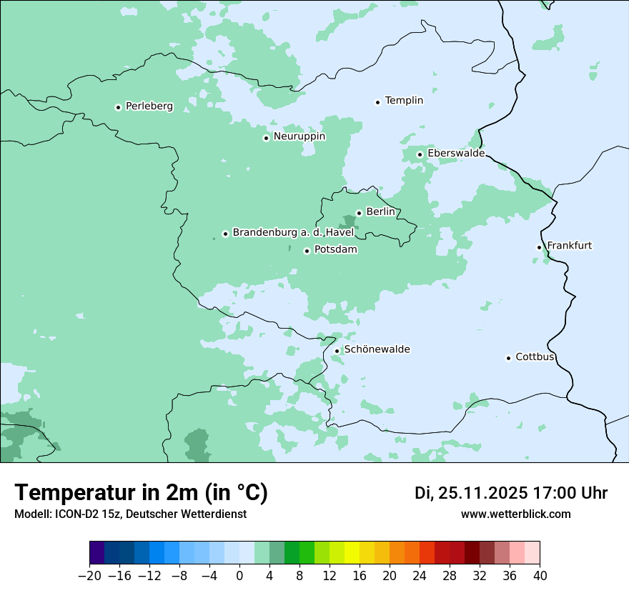 Modellkarten Temperatur
