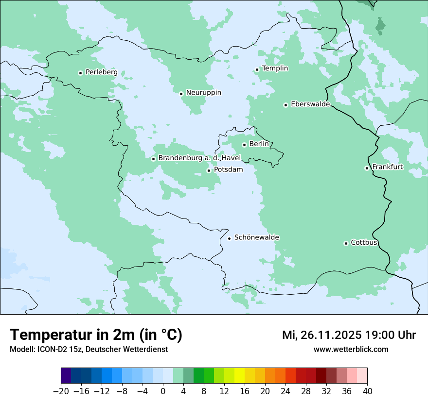 Modellkarten Temperatur