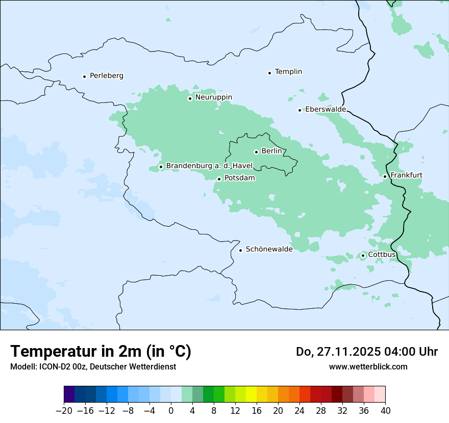 Modellkarten Temperatur