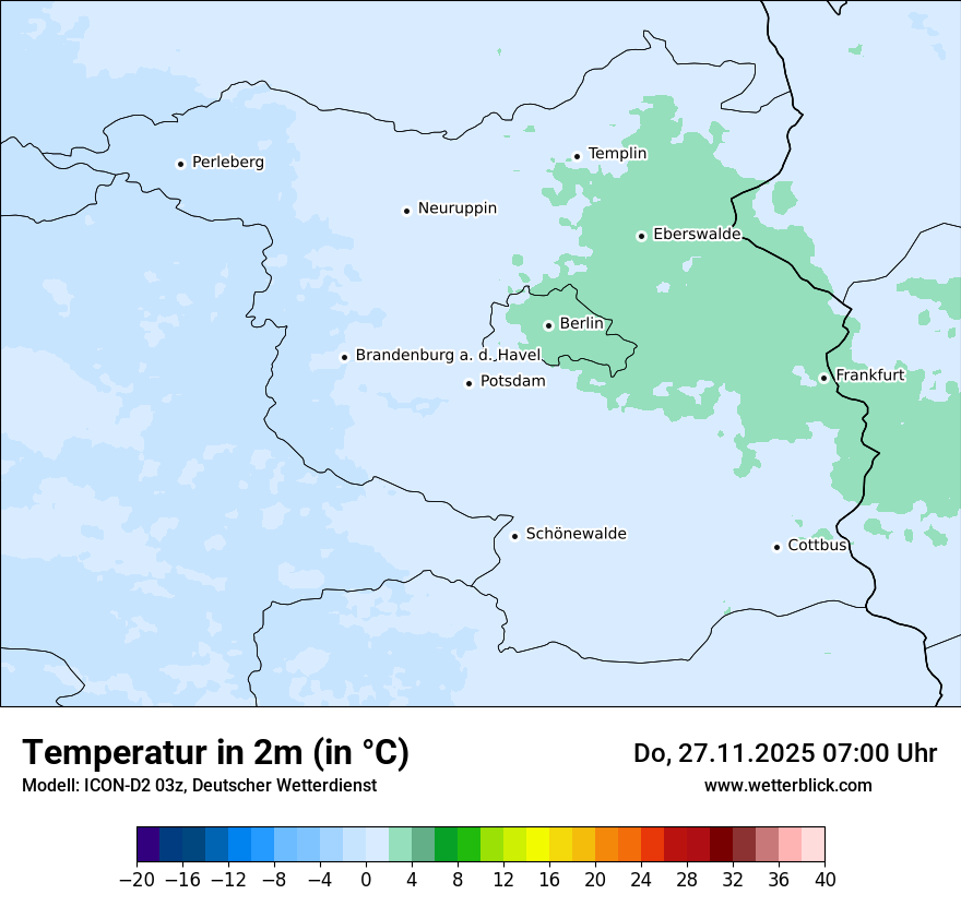 Modellkarten Temperatur