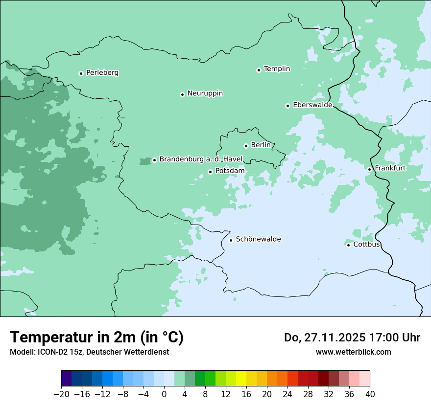 Modellkarten Temperatur