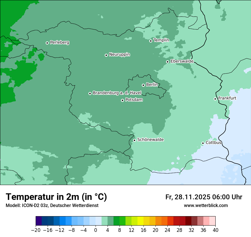 Modellkarten Temperatur
