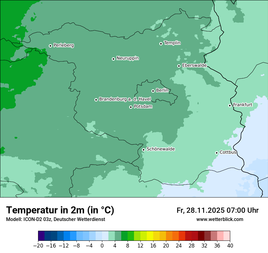 Modellkarten Temperatur
