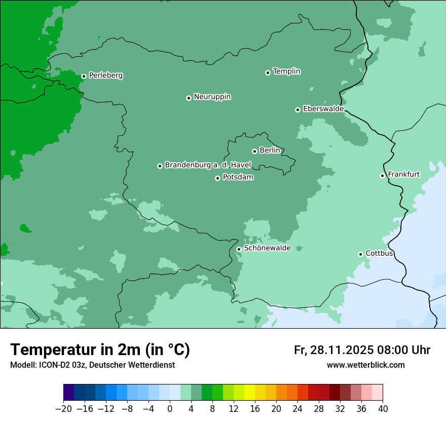 Modellkarten Temperatur
