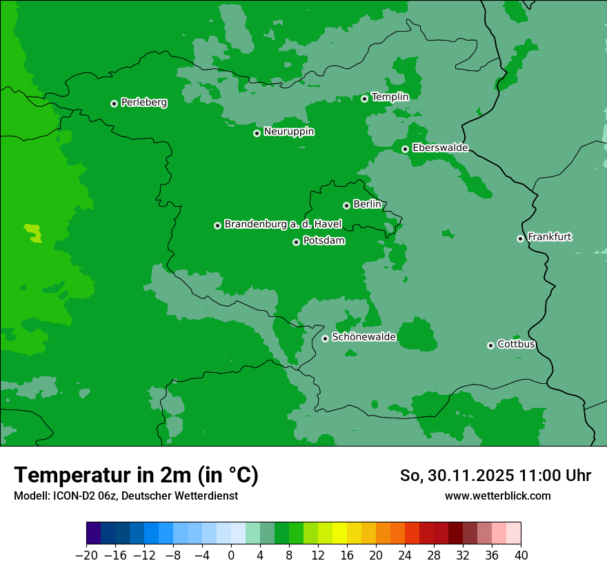 Modellkarten Temperatur