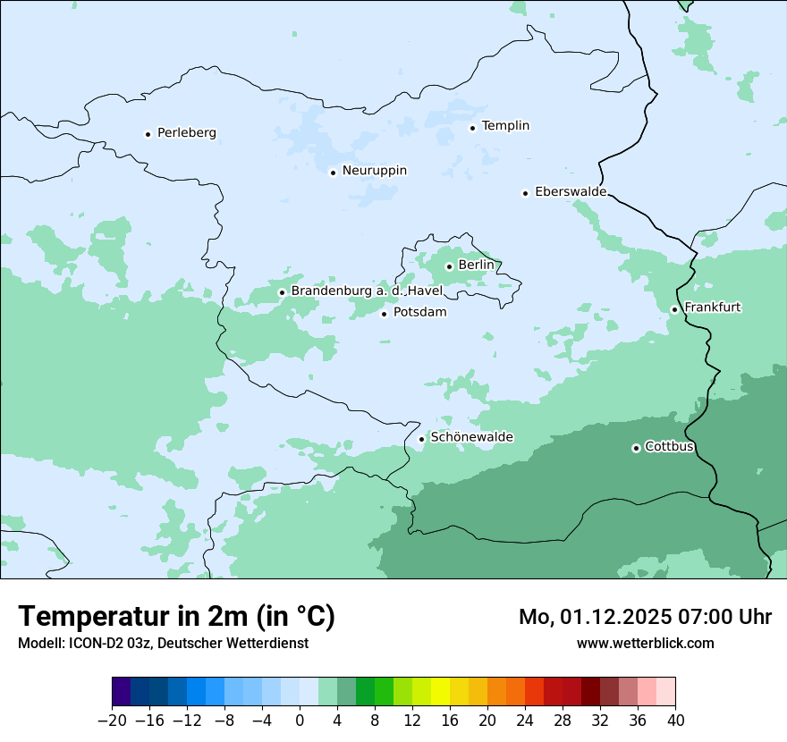 Modellkarten Temperatur