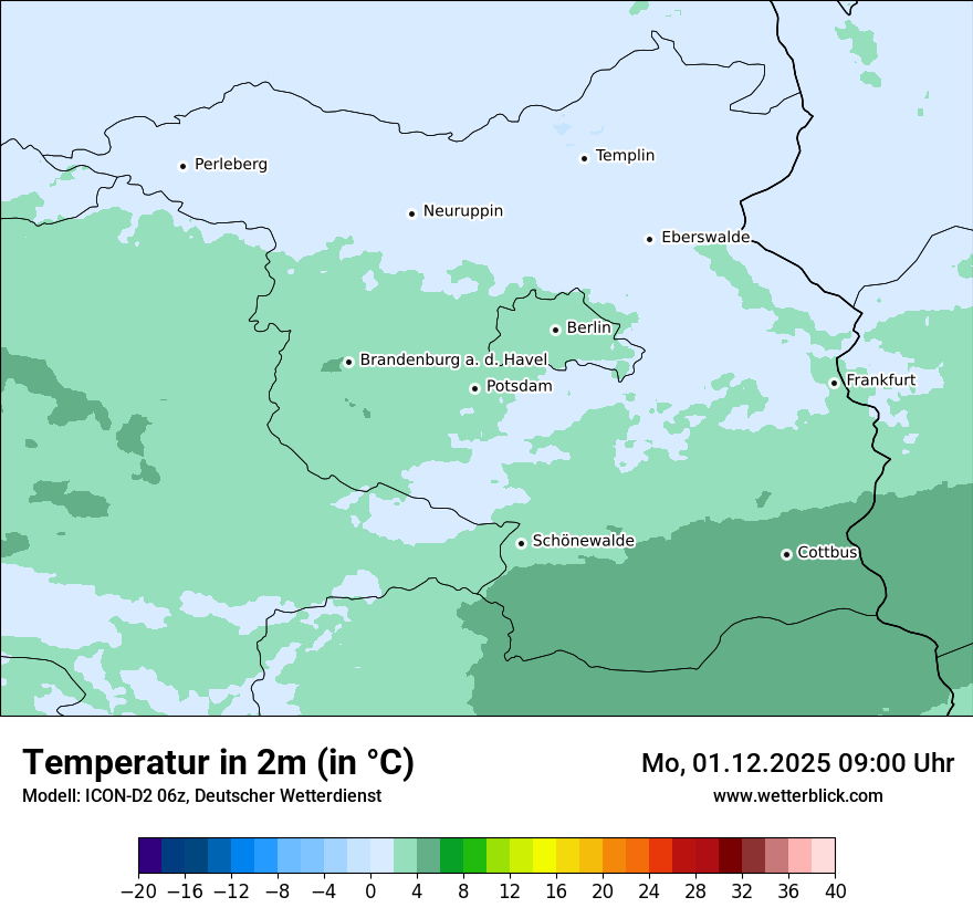 Modellkarten Temperatur