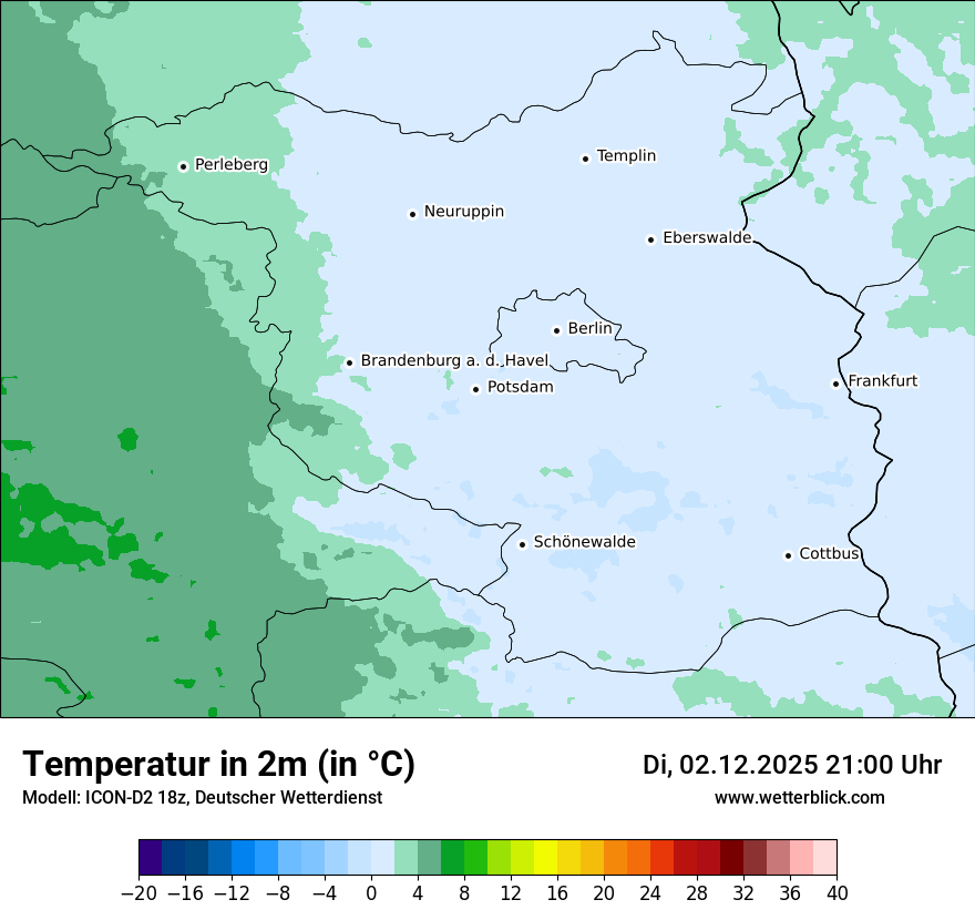 Modellkarten Temperatur