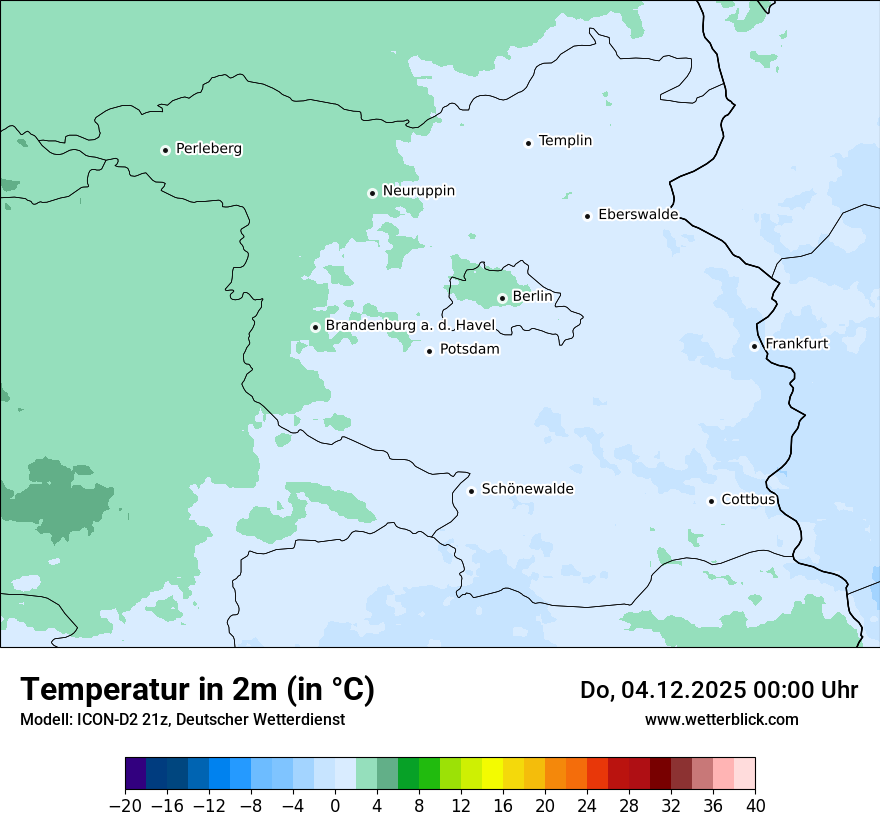 Modellkarten Temperatur