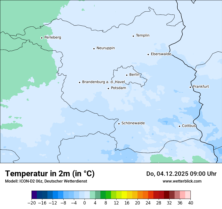 Modellkarten Temperatur