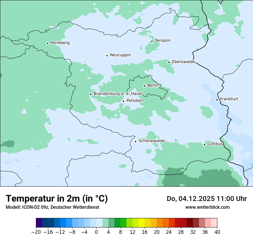 Modellkarten Temperatur
