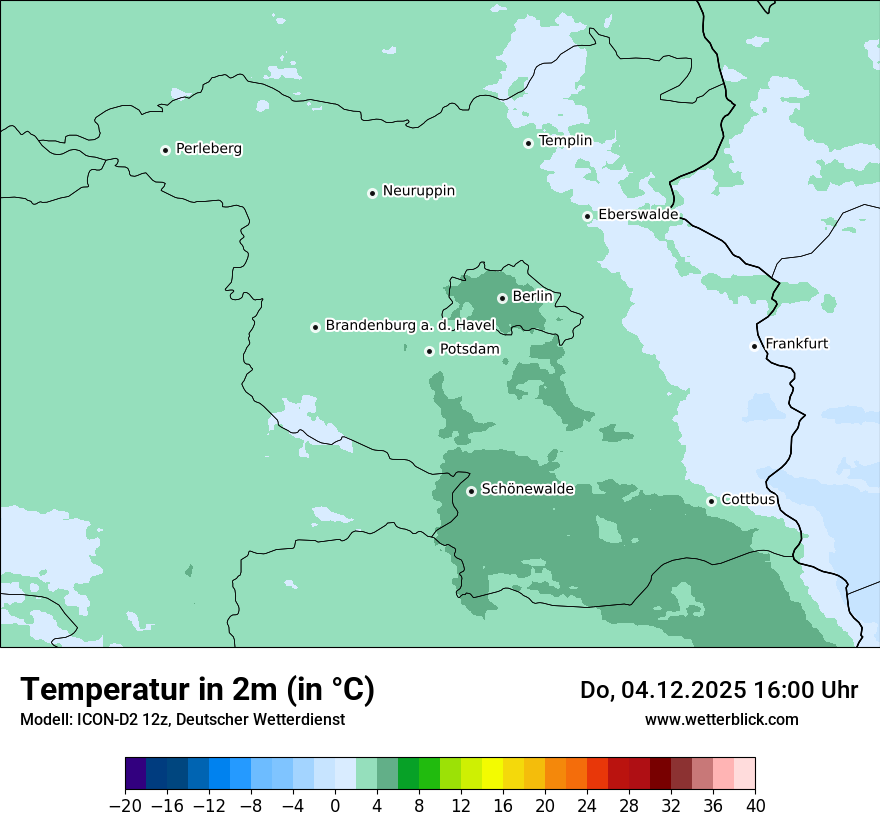 Modellkarten Temperatur