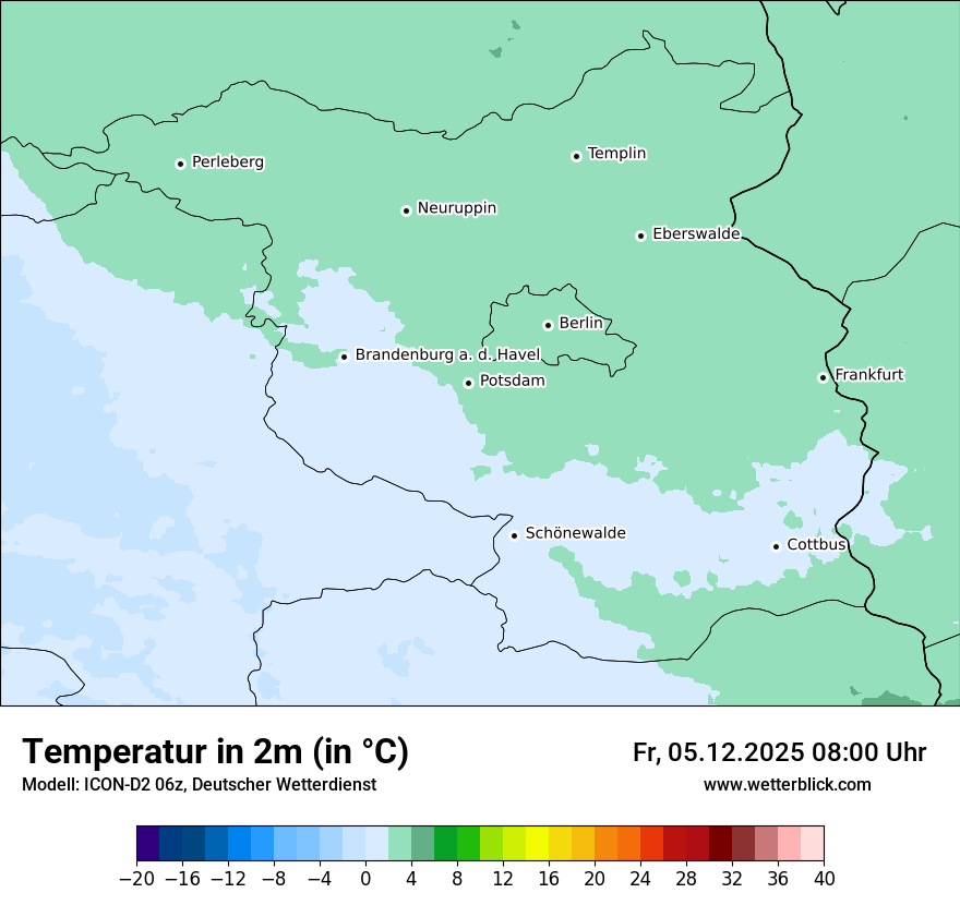 Modellkarten Temperatur