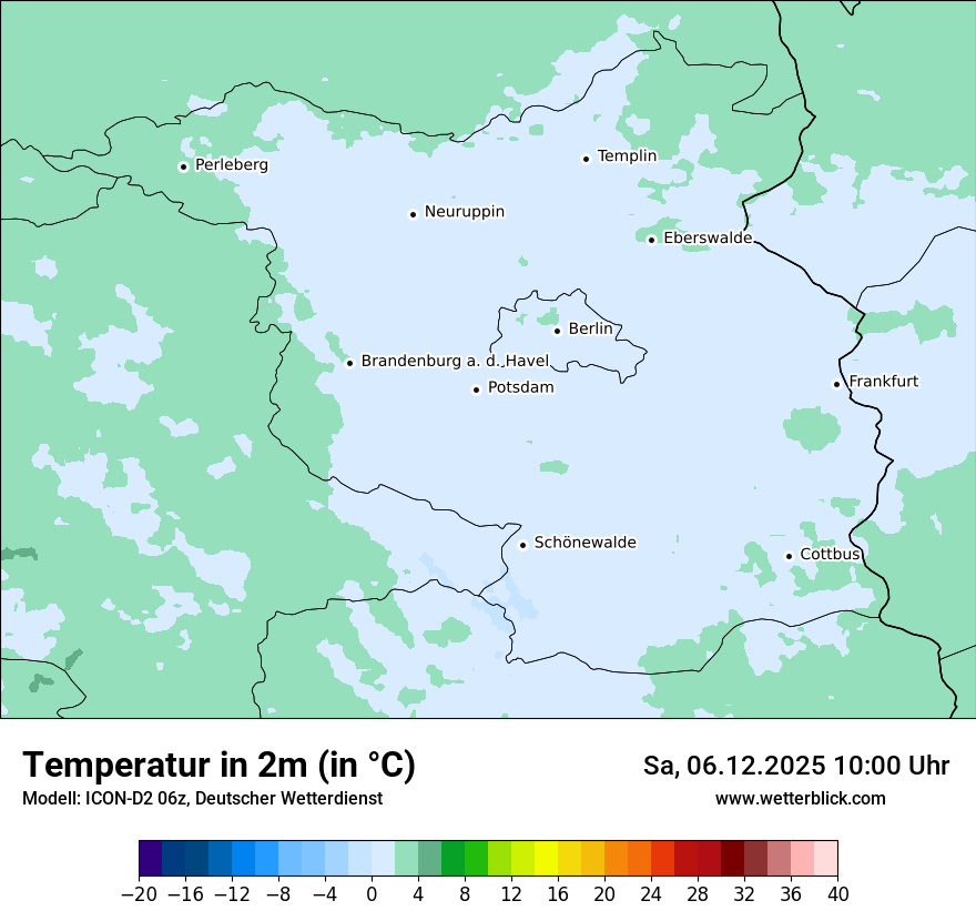 Modellkarten Temperatur