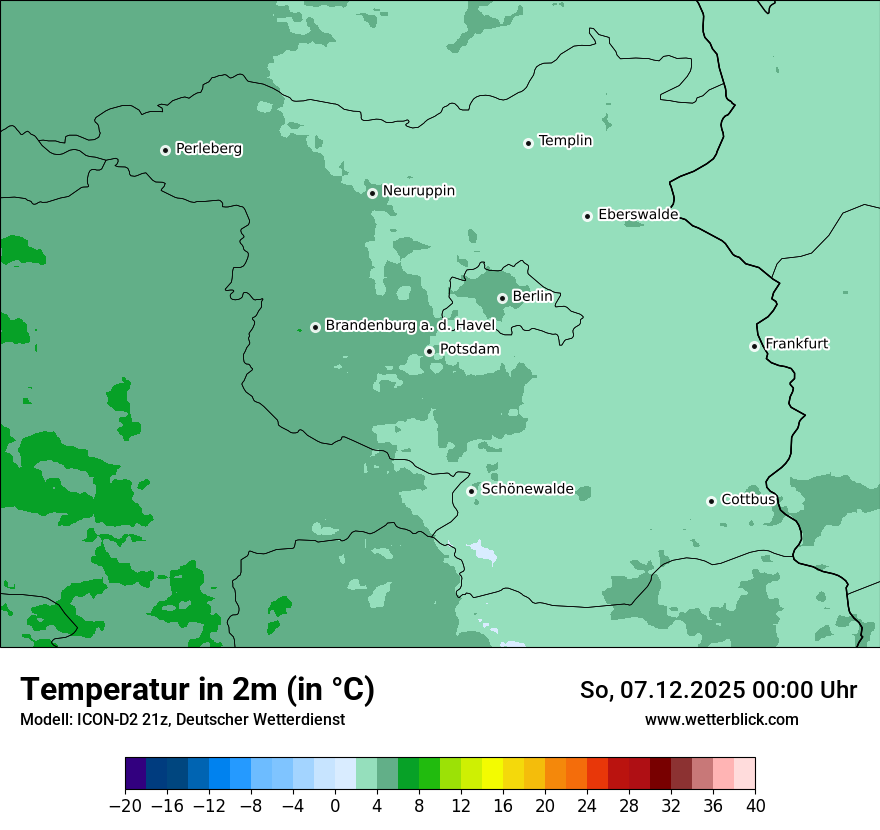 Modellkarten Temperatur