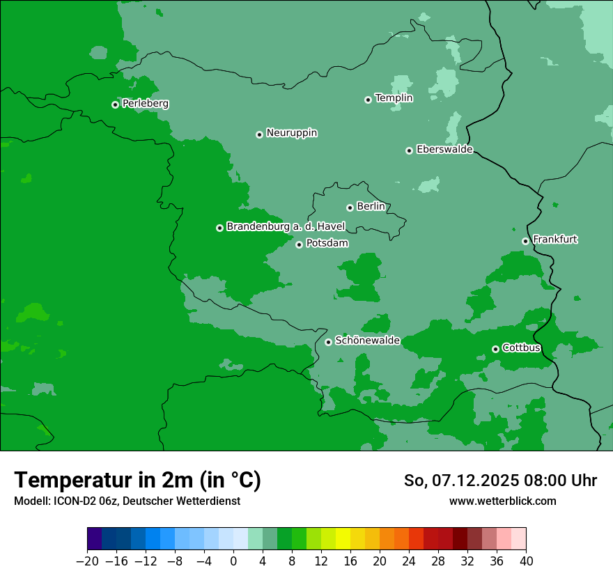 Modellkarten Temperatur