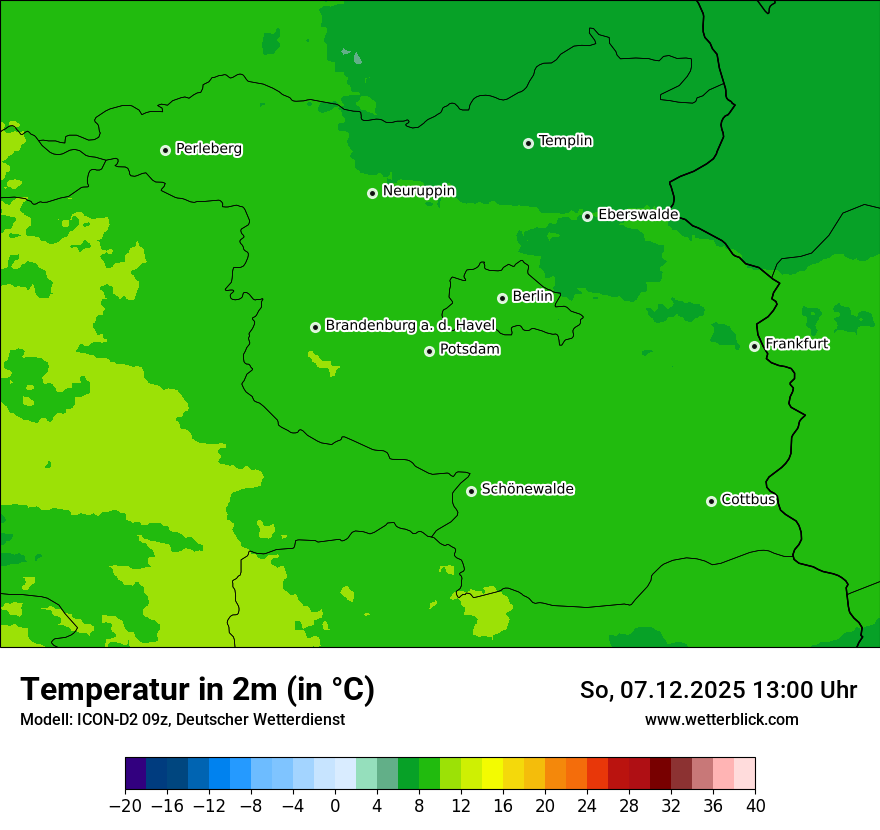 Modellkarten Temperatur