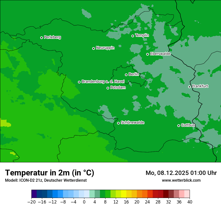 Modellkarten Temperatur