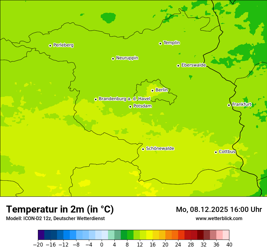 Modellkarten Temperatur