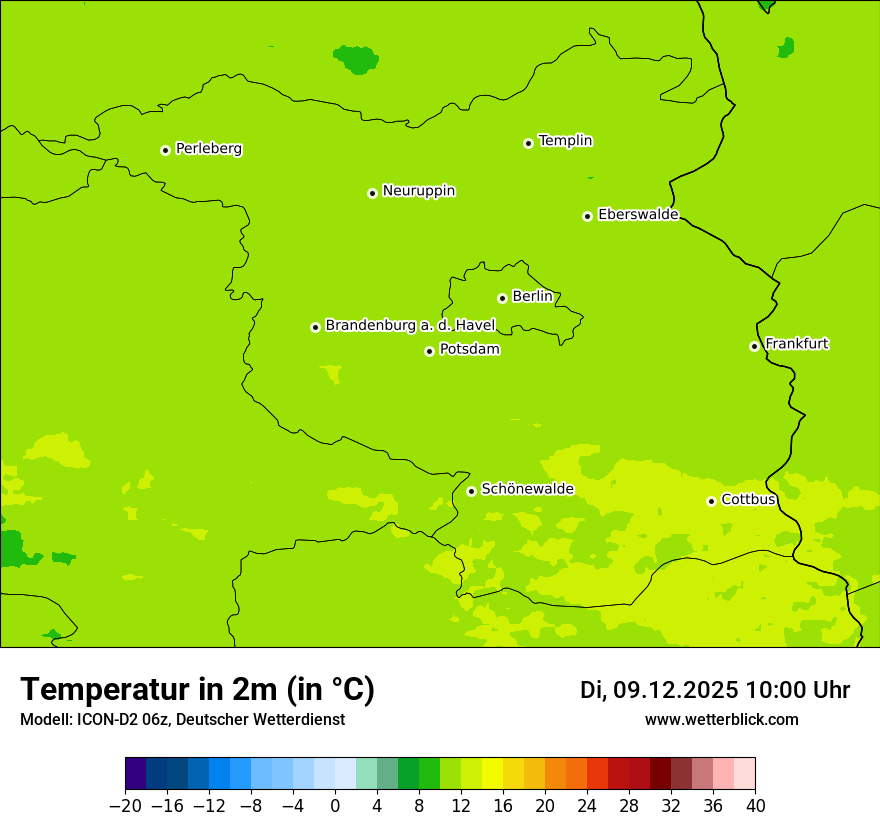 Modellkarten Temperatur