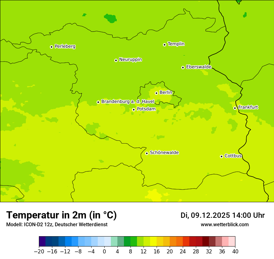 Modellkarten Temperatur