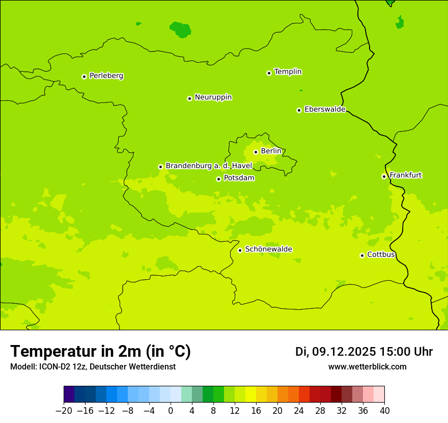 Modellkarten Temperatur