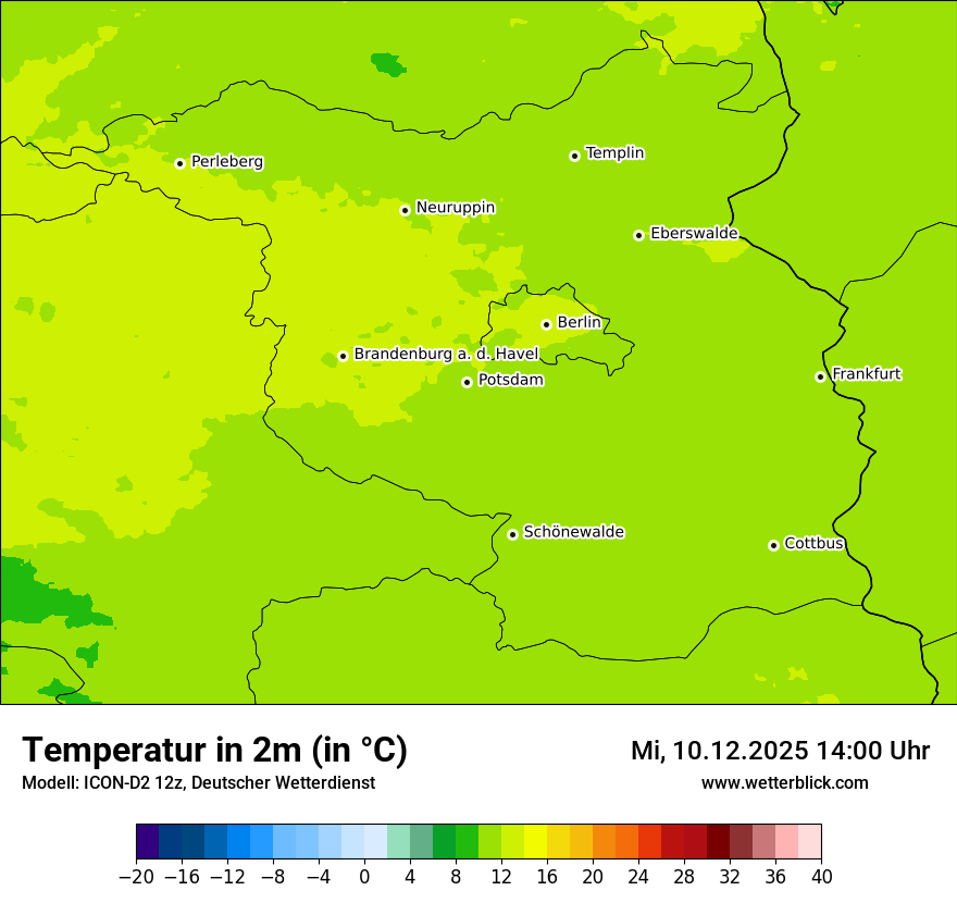 Modellkarten Temperatur