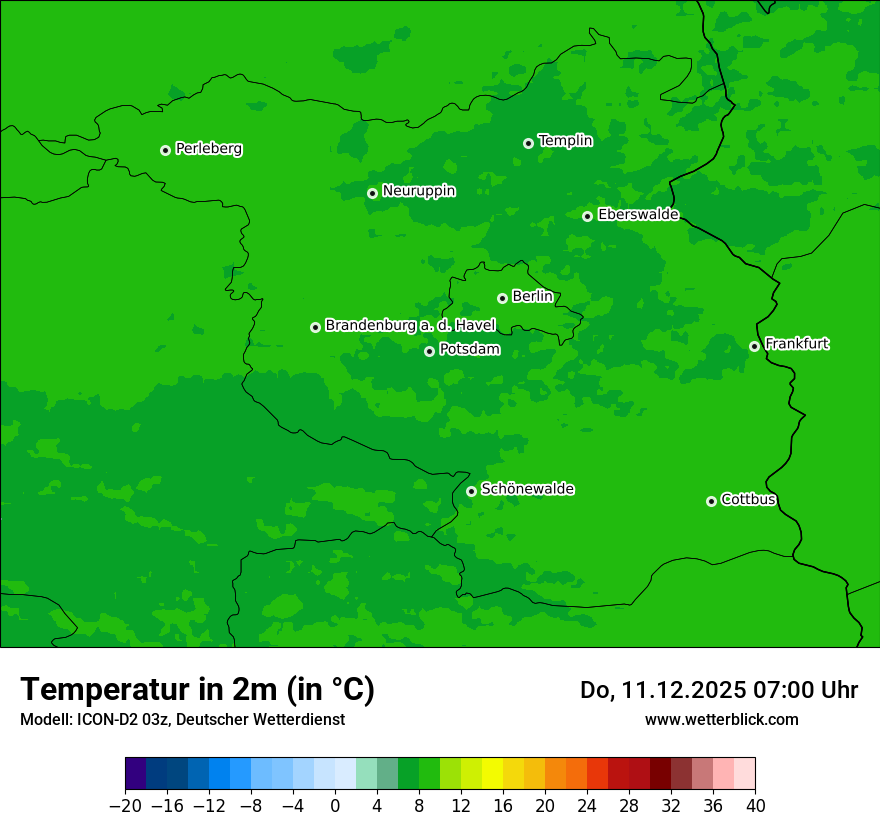 Modellkarten Temperatur