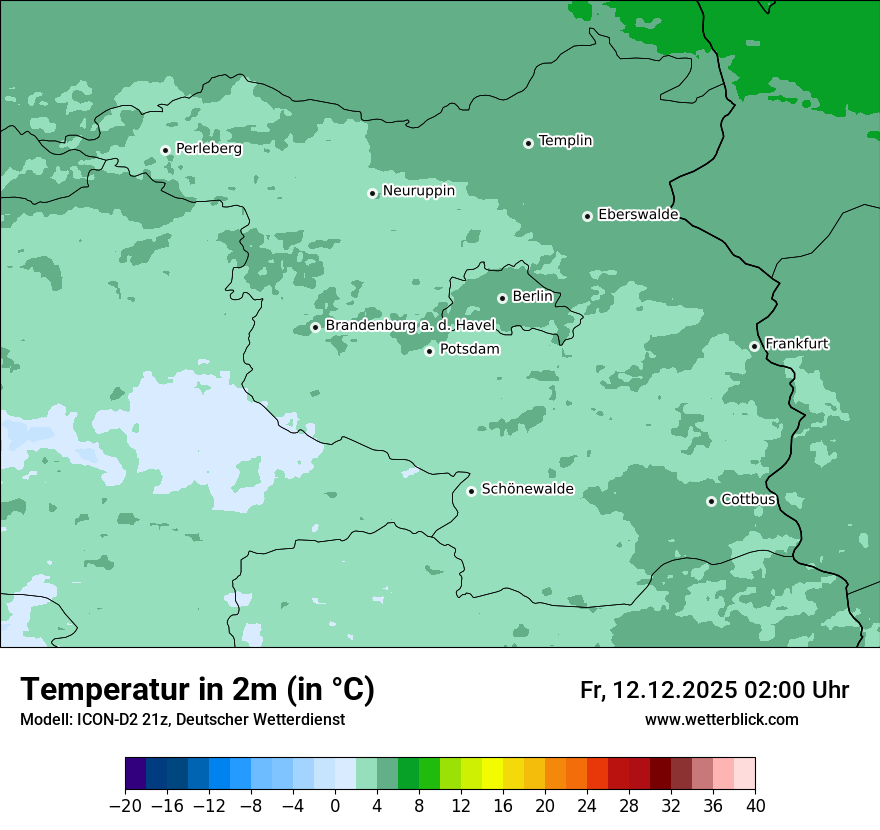 Modellkarten Temperatur