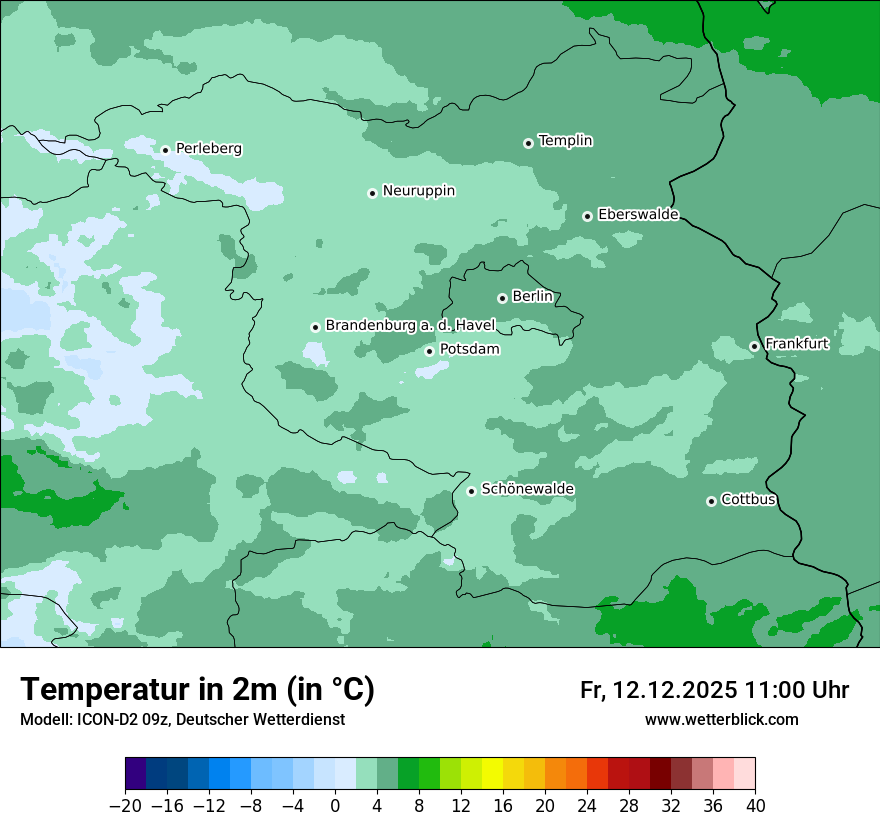 Modellkarten Temperatur