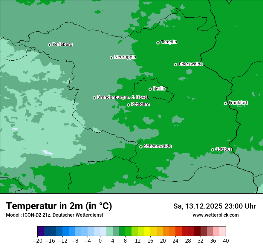 Modellkarten Temperatur