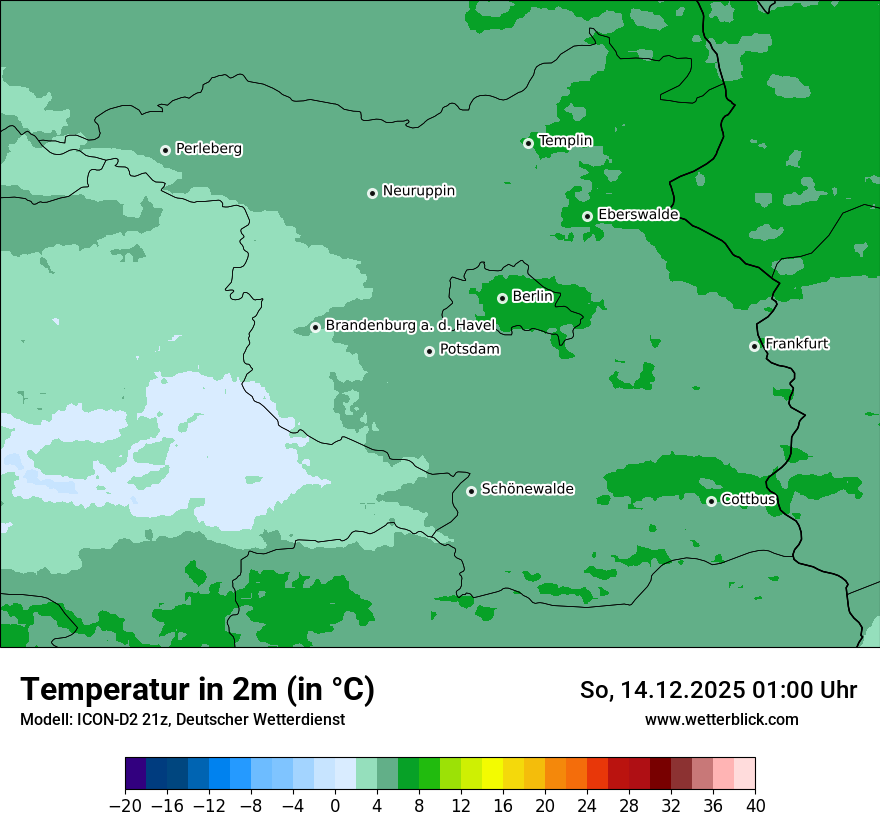 Modellkarten Temperatur