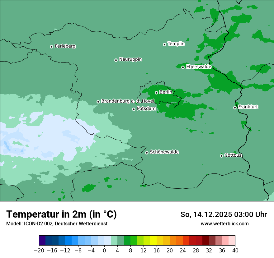 Modellkarten Temperatur