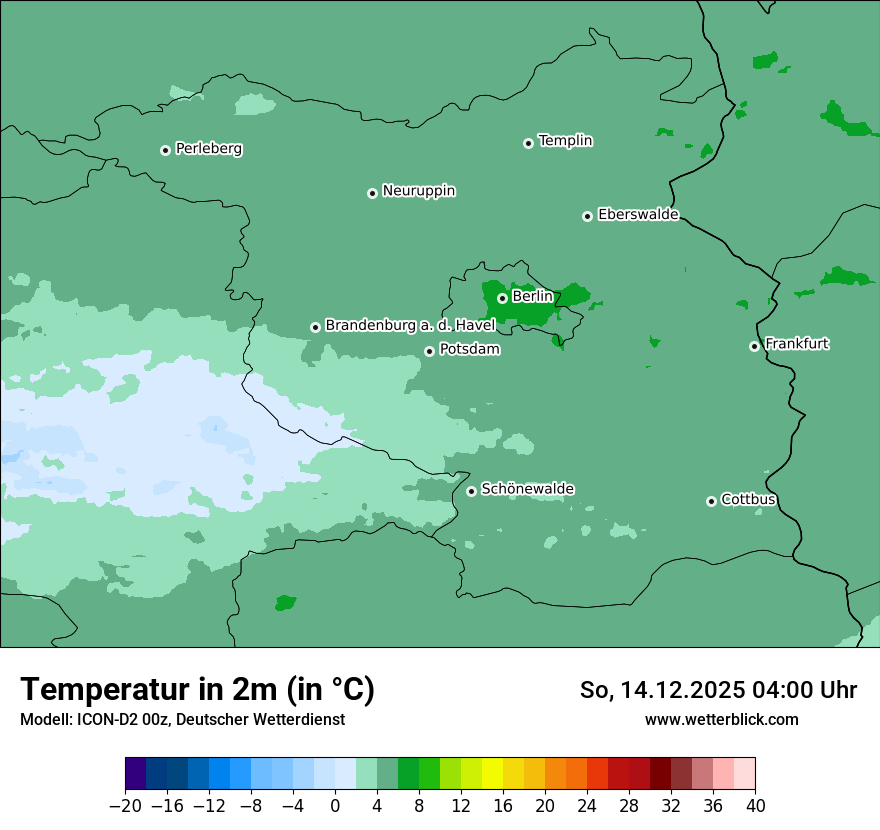 Modellkarten Temperatur