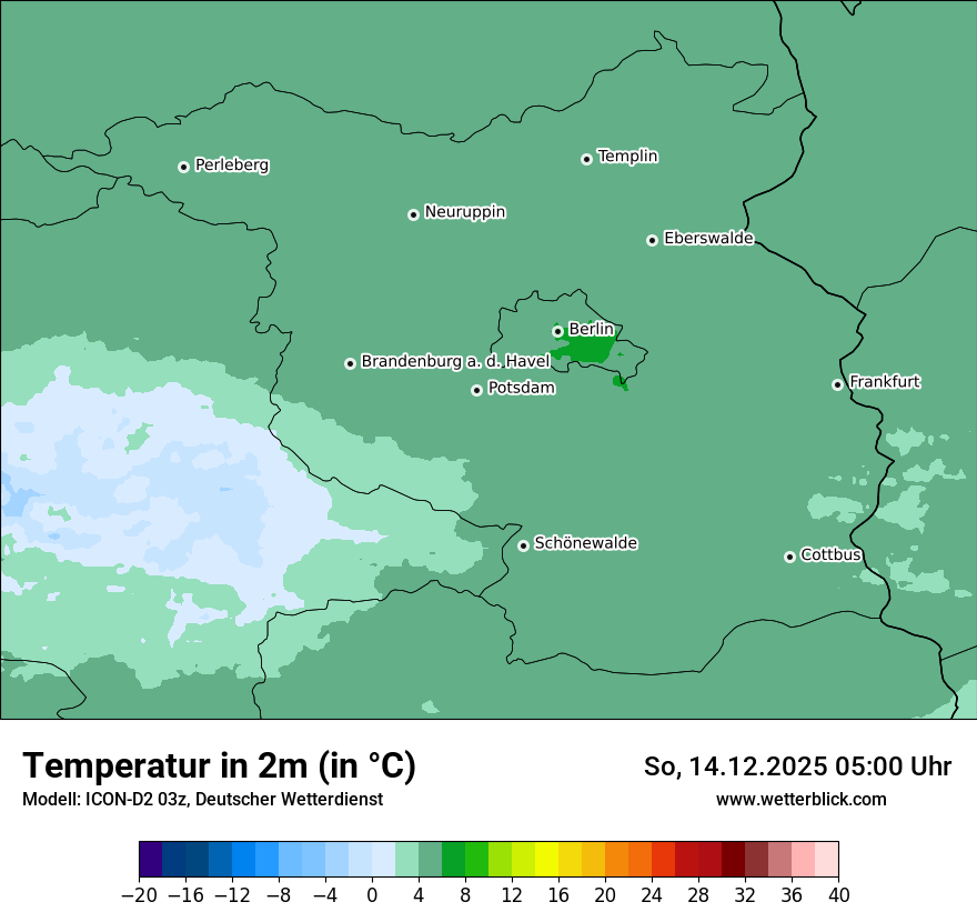 Modellkarten Temperatur