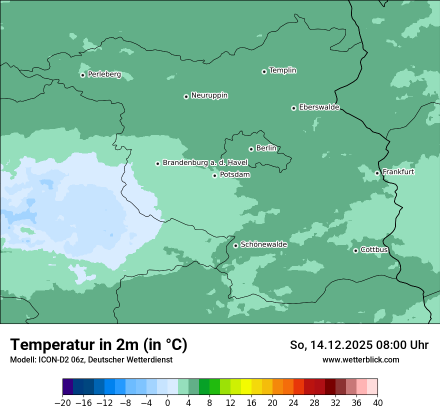 Modellkarten Temperatur