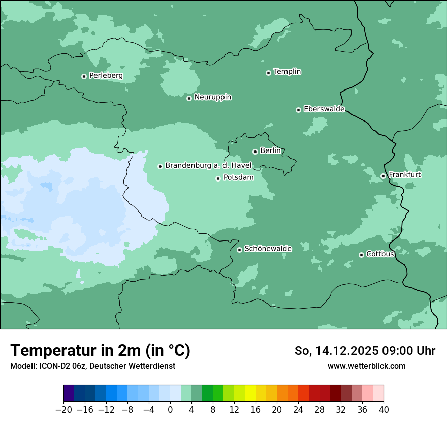 Modellkarten Temperatur