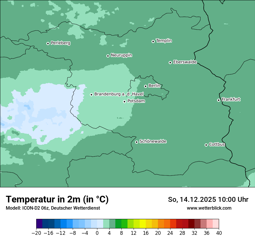 Modellkarten Temperatur